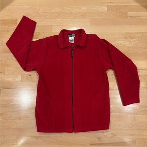 Ezze Wear Wide Wale Red Corduroy Full Zip Front Jacket - M